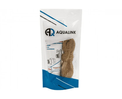 Паста уплотнительная для резьбовых соединений 25 г и лён 7 г в пакете AQUALINK